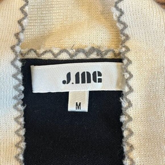 J.ING Black Cream Sweater Neck Tie Bow Wool Blend Small - Picture 7 of 9